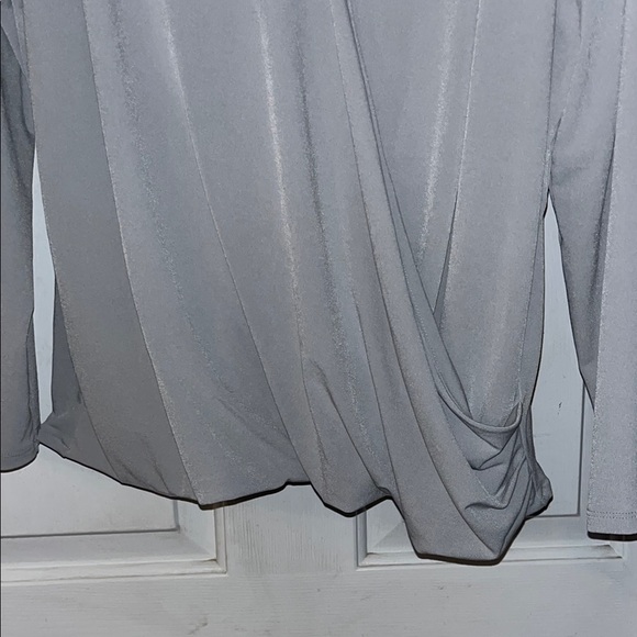 Banana Republic Gray Wrap Blouse - Picture 3 of 6